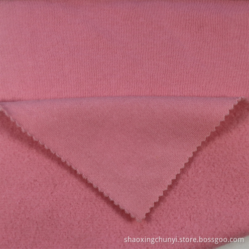 CVC one side brushed Terry fleece fabric
